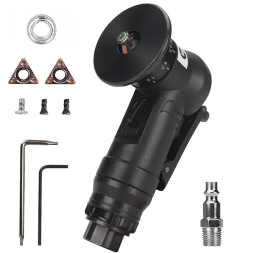 SI FANG Portable Pneumatic Chamfer Tool, for Metal Chamfering Deburring Trimming Beveling, Ultra Light Handheld Mini Air Beveler, with Carbide Blade Inserts and Bearing - Image 1