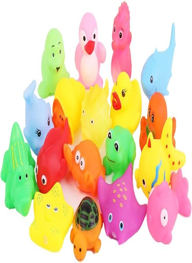 ANAB GI 12 Piece Bath Toys Set, Rubber Sea Animals and Duck Toys for Toddlers Kids 1-3 Years, Baby Pool Floating Toys - Image 2