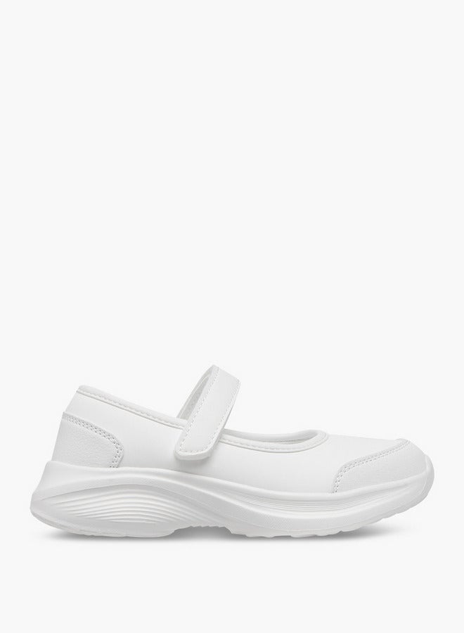 Dash Girls Solid School Shoes with Hook and Loop Closure  - Image 3