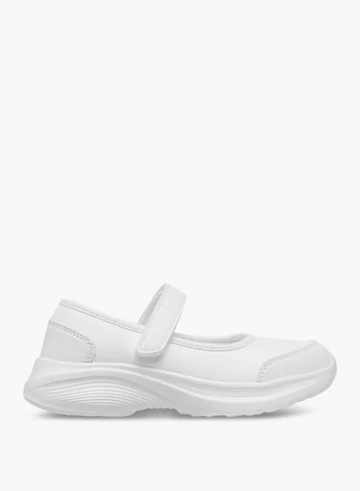 داش حذاء مدرسي بناتي بلون موحد وإغلاق بشريط لاصق