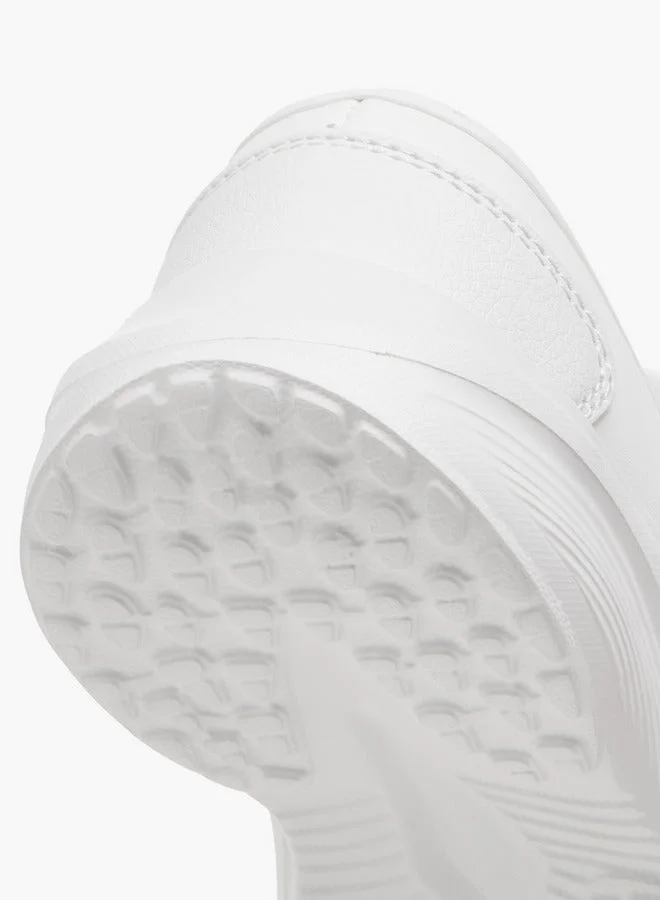 داش حذاء مدرسي بناتي بلون موحد وإغلاق بشريط لاصق