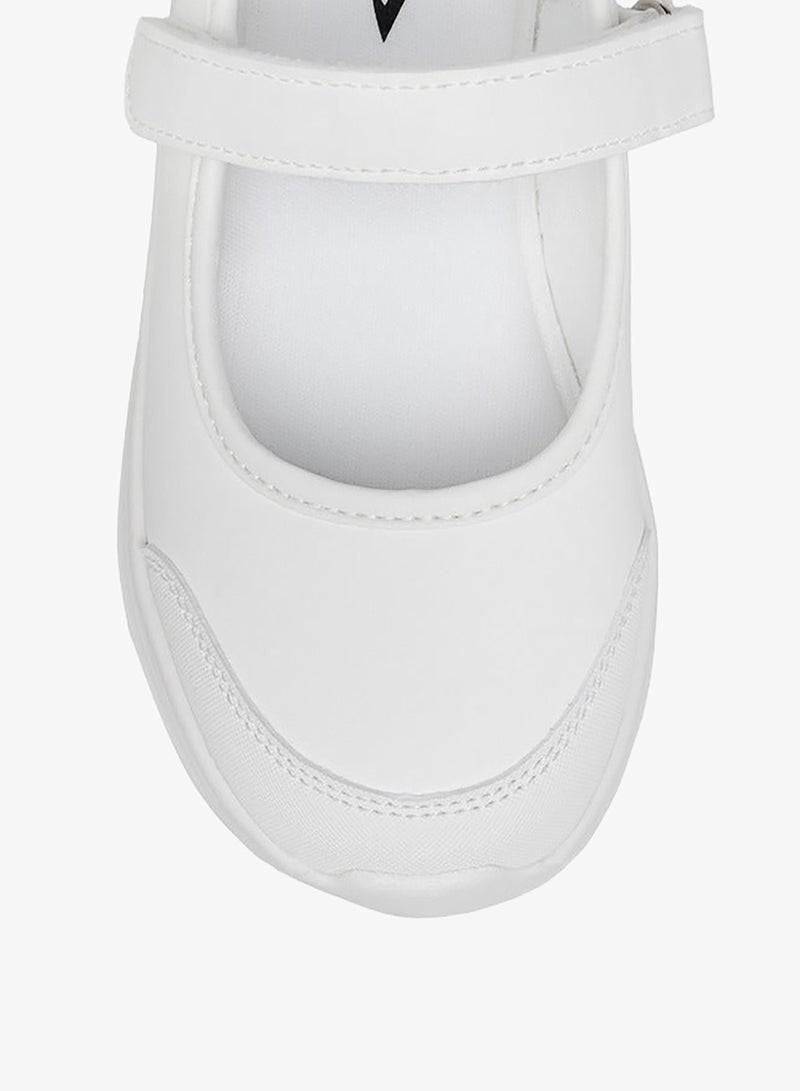 داش حذاء مدرسي بناتي بلون موحد وإغلاق بشريط لاصق - Image 4