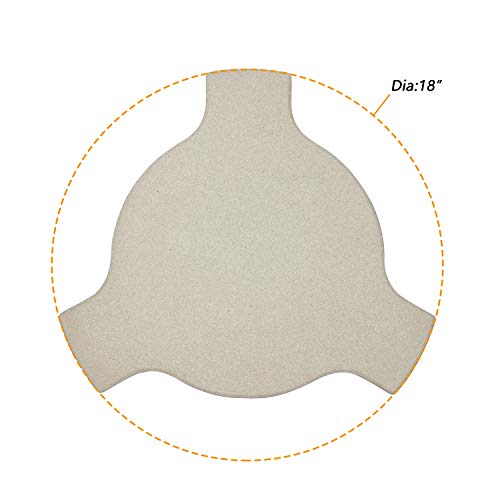 Hongso 18" Ceramic Heat Deflector Conveggtor Pizza Stone Accessories for 18" Large Big Green Egg Grill, Kamado Grills, Char-Griller AKORN Kamado, Indirect Plate Setter with 3 Legs - Image 2