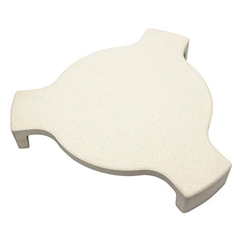 Hongso 18" Ceramic Heat Deflector Conveggtor Pizza Stone Accessories for 18" Large Big Green Egg Grill, Kamado Grills, Char-Griller AKORN Kamado, Indirect Plate Setter with 3 Legs - Image 1