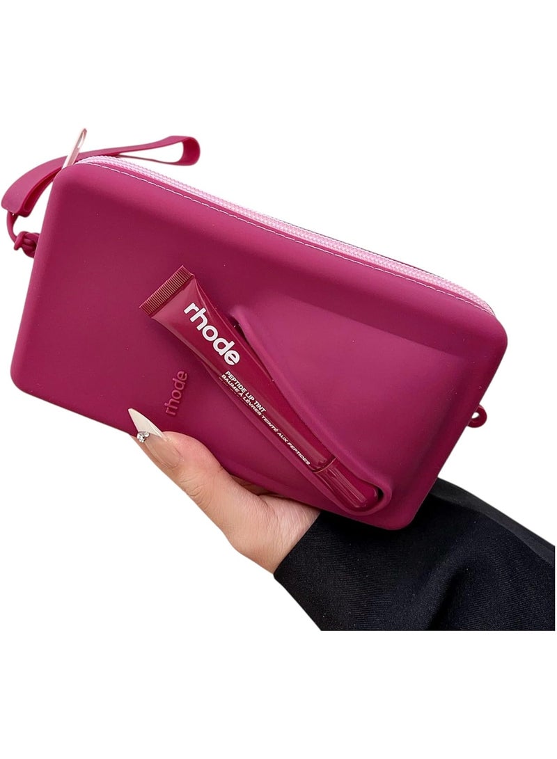 رود حقيبة رود بوتش مع حزام قابل للتعديل وملمع شفاه - حقيبة مستحضرات تجميل صغيرة انيقة للمكياج والسفر والضروريات اليومية (راسبيري بي) - Image 1