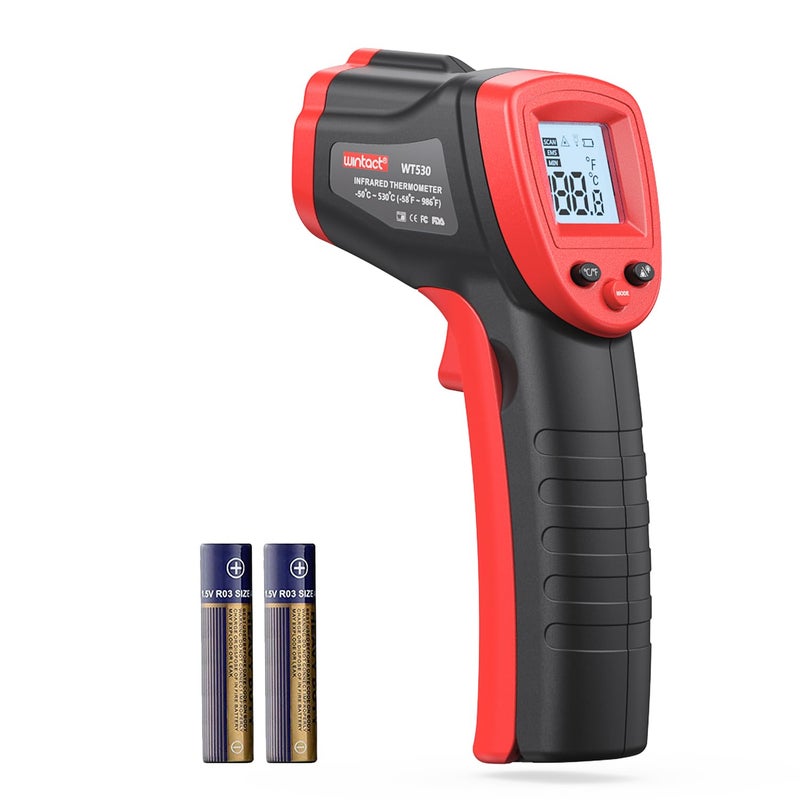 Wintact Infrared Thermometer Temperature Gun -58℉ to 1094℉, Digital IR Heat Surface Temp Gun, Non-Contact Laser Thermal Gun for Cooking Food, BBQ, Pizza Oven, Grill, Griddle Accessories - Image 1