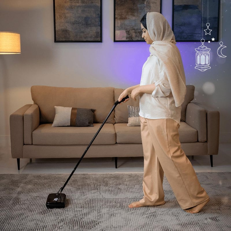 RIBAL Silent Vacuum Cleaner for Carpets - Cordless Manual Carpet Sweeper - Lightweight Non Electric Carpet Cleaning Tool for Home & Daily Use - No Power Needed, Efficient Rotating Brush - Image 1