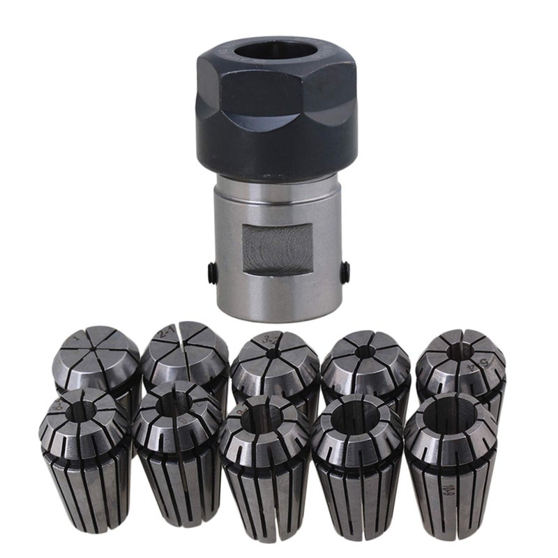 CNBTR 5mm CNC Spindle Motor ER16 Type A Extension Rod Collect Chucks Holder and 10pcs Spring Collet CNC Milling Lathe Tool Set for Workholding