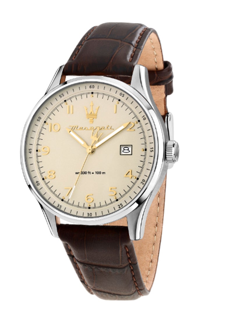 Maserati Men's Matt Dial Brown Leather Watch - 42MM - R8851124004 - Image 1