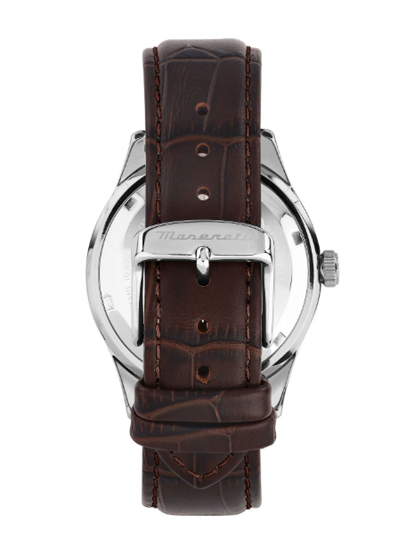 Maserati Men's Matt Dial Brown Leather Watch - 42MM - R8851124004 - Image 5