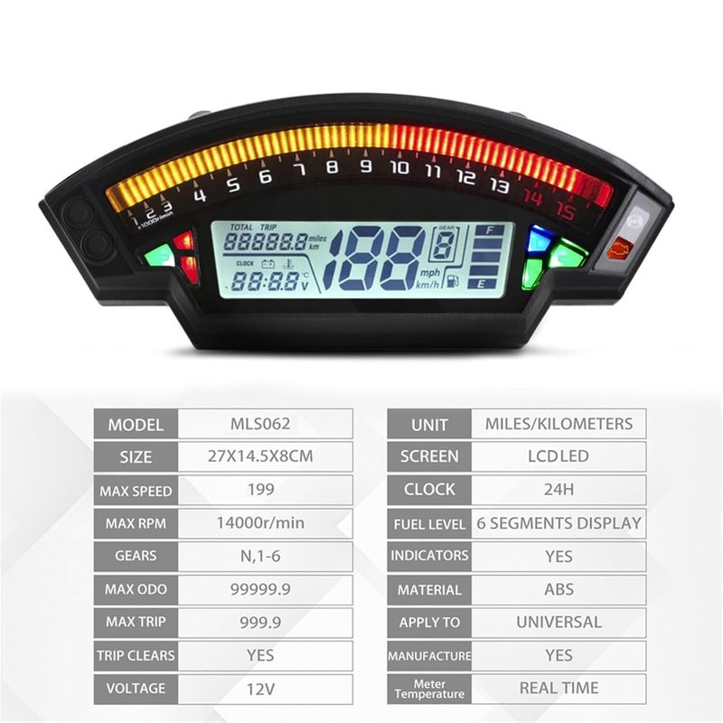 DEMULAX LCD Digital Speedometer with Sensor - Image 3