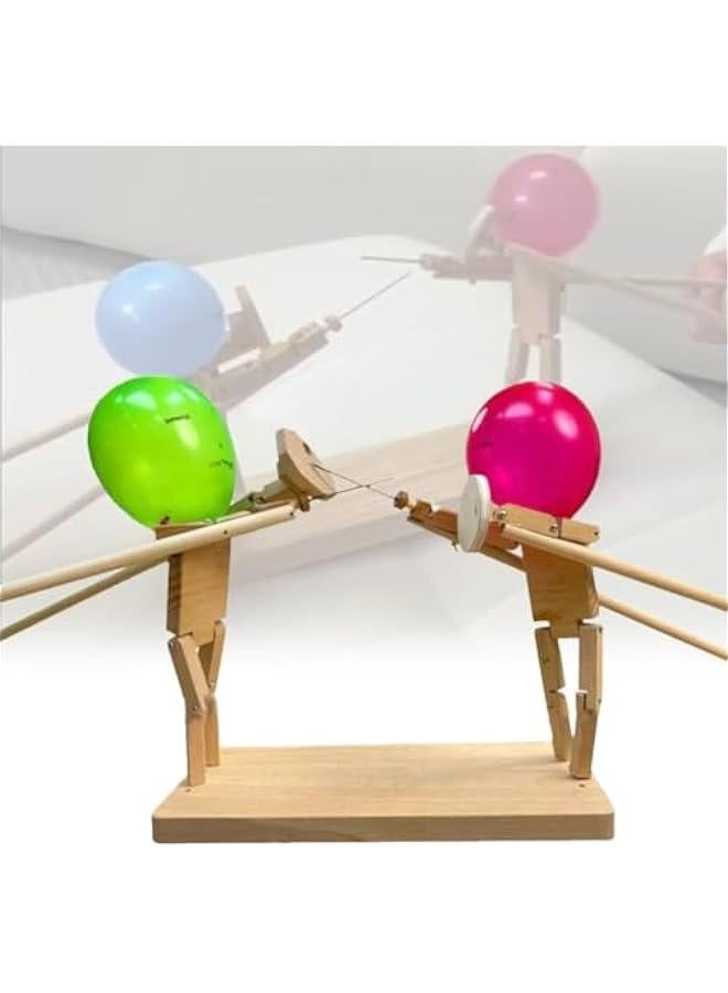 Balloon Bamboo Battle - Wooden Robots Sword Fight Game for 2 Players - Image 1