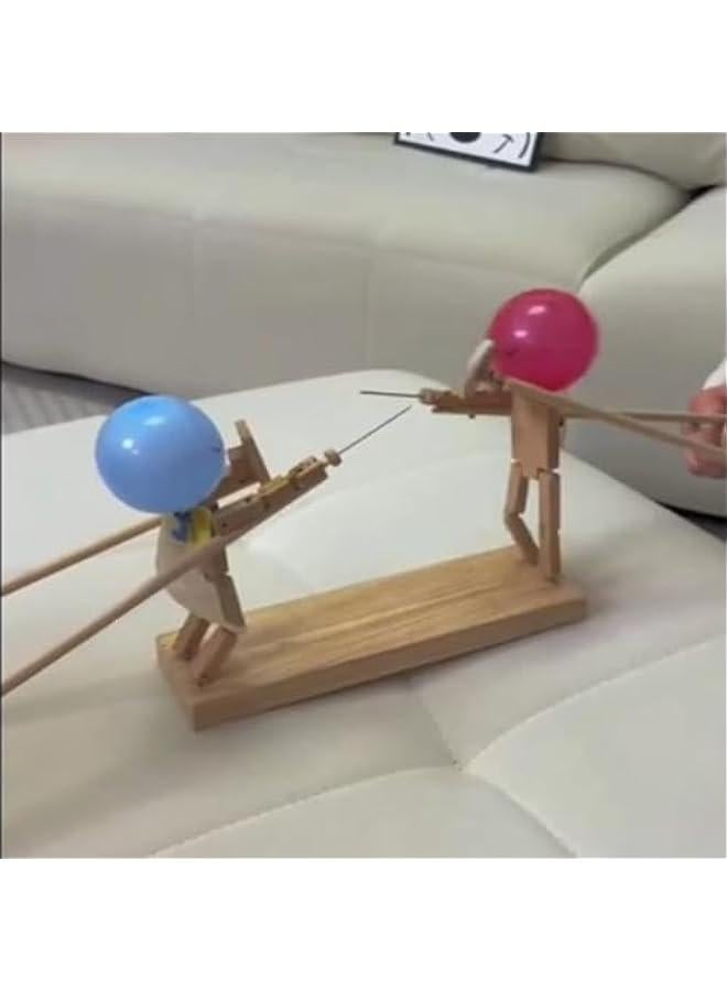 Balloon Bamboo Battle - Wooden Robots Sword Fight Game for 2 Players - Image 5