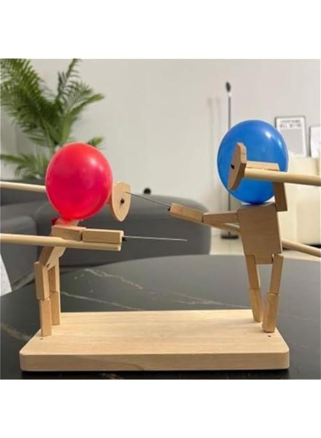 Balloon Bamboo Battle - Wooden Robots Sword Fight Game for 2 Players - Image 2