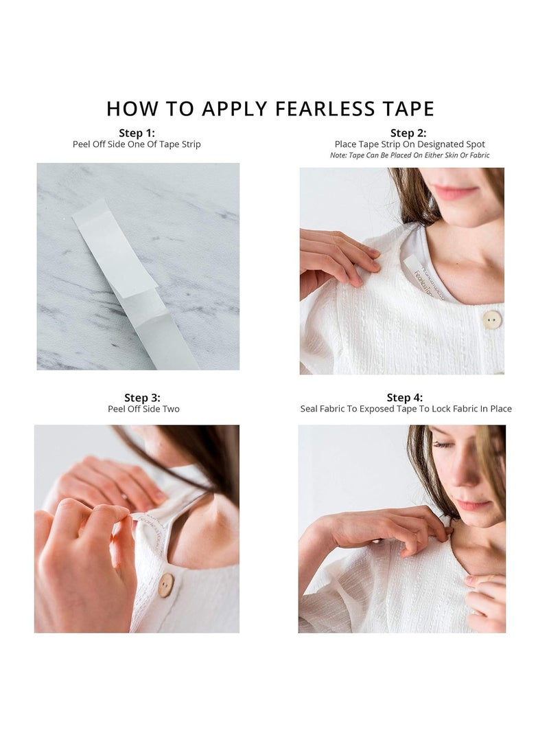 COOFANDY - COOFANDY 216 Strips Double Sided Tape for Fashion, Clothing and Body | All Day Strength Invisible Dress Tape for women | Gentle to stick on Skin and clothes | Transparent (216 strips) - Image 1
