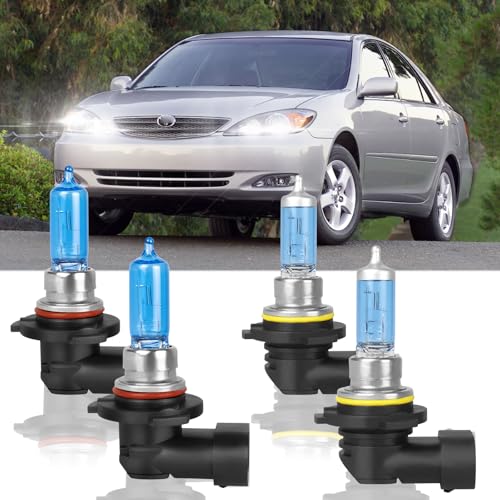 XRDHJI Fit for Toyota Camry 1992-1996,2000-2006 High Performance Halogen Headlight Bulbs,9005 High Beam + 9006 Low Beam Headlamp Replacement Bulbs Kit, Plug and Play,Pack of 4 - Image 1