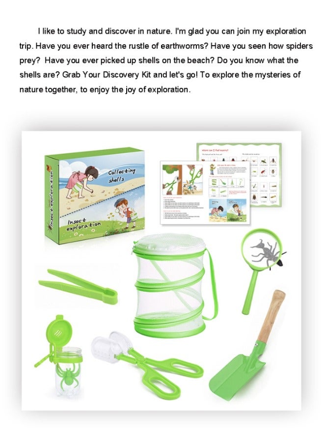 Kids Outdoor Adventure Exploration Kit – Nature Adventure Kit, Insect Collecting Tools with Magnifying Glass, Tweezers, Shovels & Storage Box | STEM Educational Toy for Nature Discovery, Durable & Safe  - Image 2