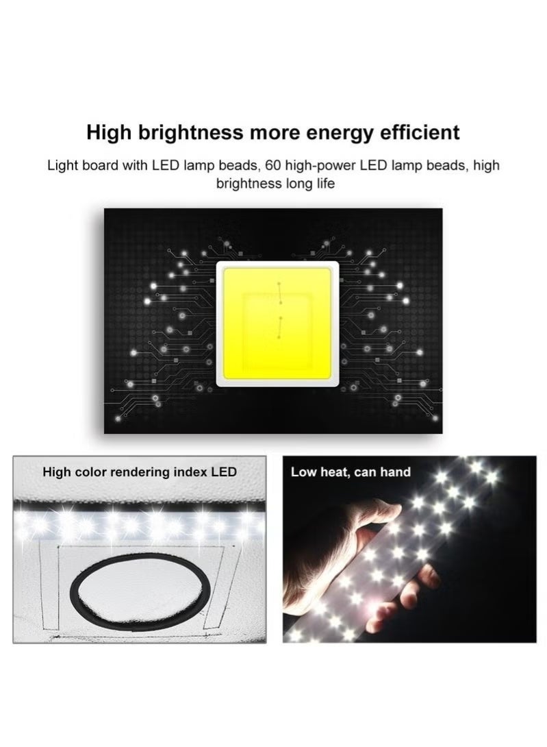 والالا صندوق إضاءة استوديو تصوير 23.6 بوصة/60 سم، خيمة إضاءة محمولة LED 5500 كلفن، ضوء أبيض قابل للتعتيم، مجموعة خيمة استوديو تصوير فوتوغرافي صغيرة 36 ​​وات مع 6 خلفيات قابلة للإزالة (أسود، برتقالي، أبيض، أخضر، أزرق، أحمر) - Image 5