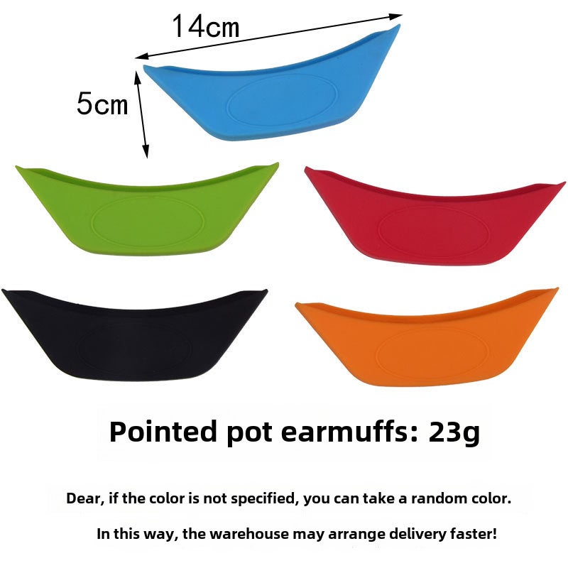 Silicone Pot Grip Covers Heat-Resistant Anti-Slip Pointed Ear Cover Pointed Ear Cover