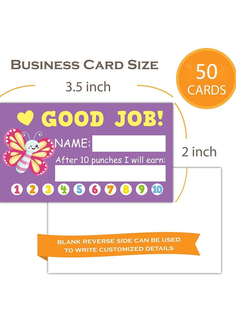 Behavior Punch Cards for Kids Classroom, Pack of 250 Reward Punch Cards - Incentive and Loyalty Cards for Business, Classroom, and Students - Student Awards, Teachers - 2 x 3 inches, 5 Styles - Image 2
