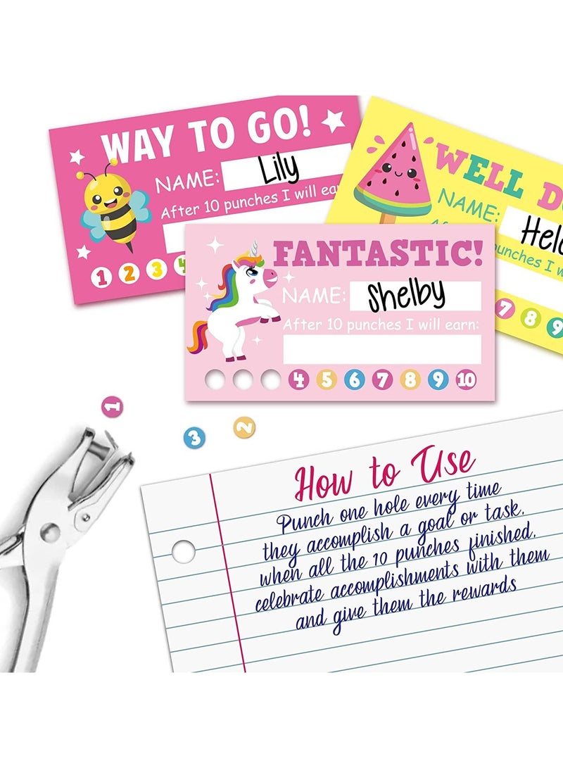 Behavior Punch Cards for Kids Classroom, Pack of 250 Reward Punch Cards - Incentive and Loyalty Cards for Business, Classroom, and Students - Student Awards, Teachers - 2 x 3 inches, 5 Styles - Image 3