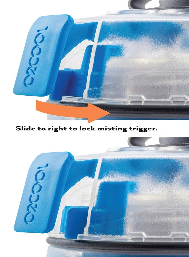 O2COOL Mist 'N Sip Misting Water Bottle 2-in-1 Mist And Sip Function With No Leak Pull Top Spout (Flamingo) - Image 2