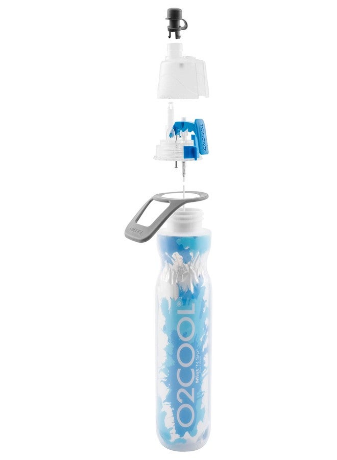 O2COOL Mist 'N Sip Misting Water Bottle 2-in-1 Mist And Sip Function With No Leak Pull Top Spout (Flamingo) - Image 4