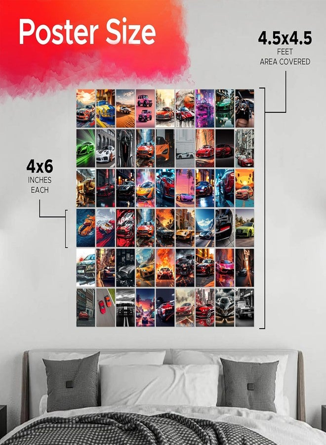 Aesthetic Vintage and Modern Car Wall Collage Kit - Pack of 54 Posters, Vintage & Modern Car Room Decor, Trendy Automotive Art Prints for Bedroom, Dorm, and Living Spaces - Image 4
