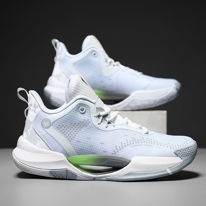 أحذية كرة السلة للرجال والنساء عالية الساق سطح شبكي عملي قابل للتنفس غير قابل للانزلاق مقاوم للاهتراء ممتص للصدمات خفيف الوزن قاع ناعم حذاء لامع للطلاب - Image 4