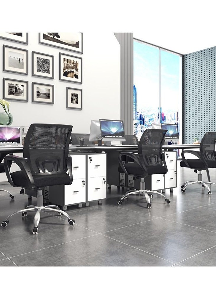 CityRiya-Long Office Chair Ergonomic Computer Desk Chairs Executive Breathable Gaming Chair Mesh Chair with Adjustable High Back Game Chair Flip-up Armrests Lumbar Support Swivel PC Chair for Home Office  - Image 5
