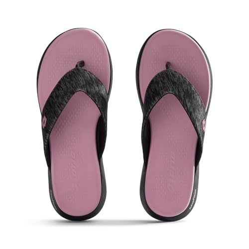 Lotto Women Evernote Black Flip Flops - Image 1