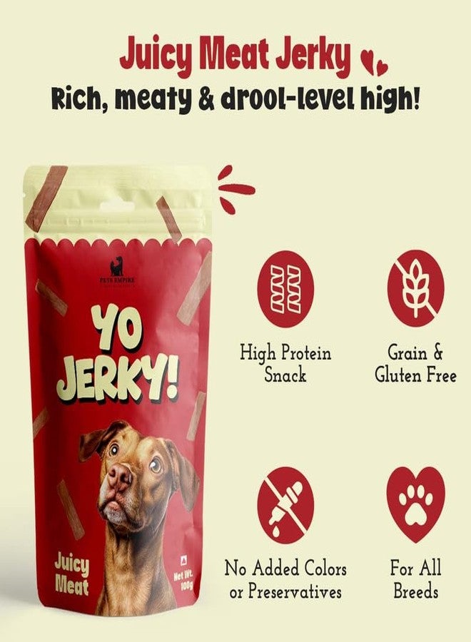 PETS EMPIRE Yo Jerky Juicy Meat Dog Treats, 100g | High Protein Soft Chew Snacks for Dogs | Made with Real Chicken & Sweet Potato | Grain-Free, HealthyR Eward for Puppies & Adult Dogs - Image 3