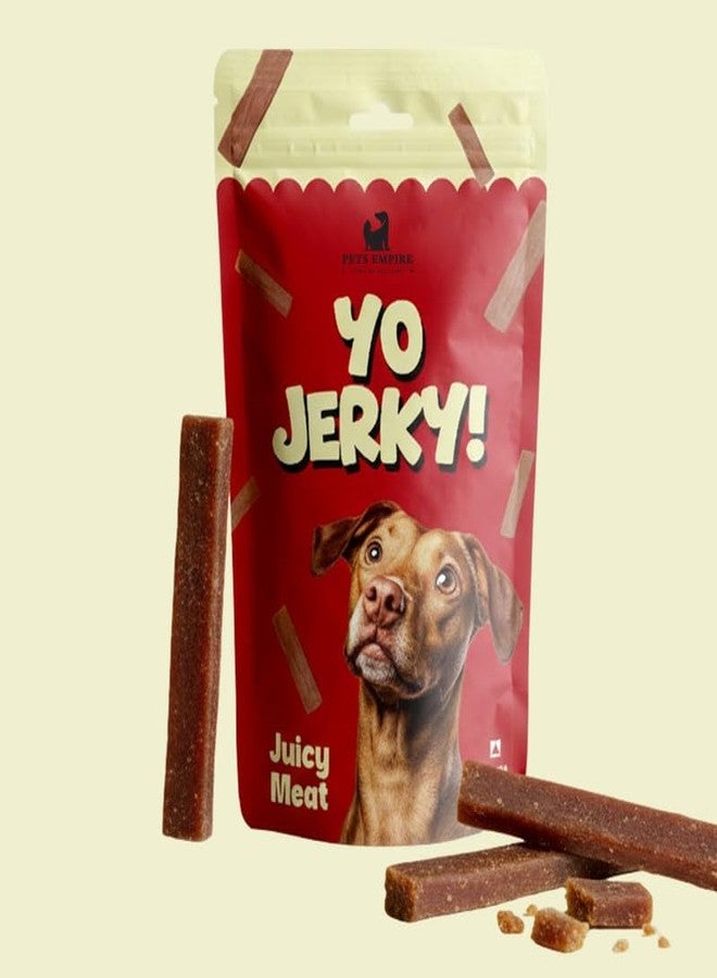 PETS EMPIRE Yo Jerky Juicy Meat Dog Treats, 100g | High Protein Soft Chew Snacks for Dogs | Made with Real Chicken & Sweet Potato | Grain-Free, HealthyR Eward for Puppies & Adult Dogs - Image 2