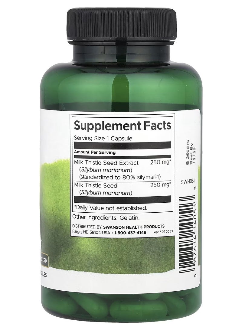 سوانسون حليب الشوك المكملات العشبية 120 كبسولة - Image 2