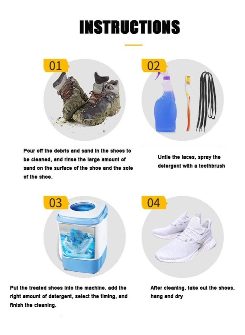 ELTRAZONE آلة غسل الأحذية الجديدة صغيرة الحجم منزلية غير أوتوماتيكية للأشخاص الكسالى لغسل الأحذية آلة فرشاة الأحذية غسيل الأحذية آلة مزدوجة الاستخدام - Image 5