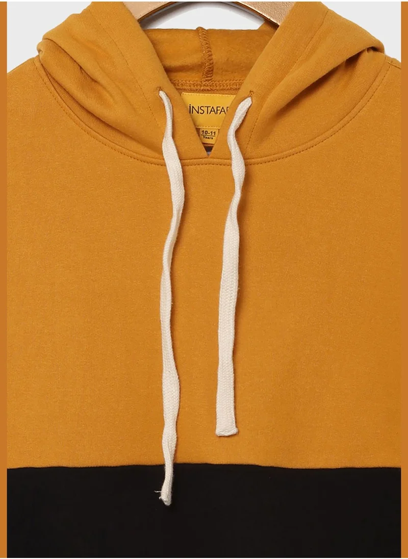 Instafab Color Block Hoodie