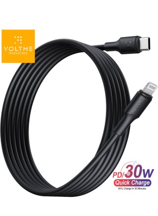 3m (30W-USB-C to Lightning)-Black