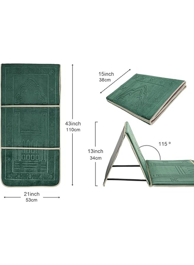 Panvil Foldable Prayer Mat with Backrest – Thick Padded Design for Extra Comfort, Portable & Lightweight, Ideal for Daily Use, Travel & Gifting - Image 2