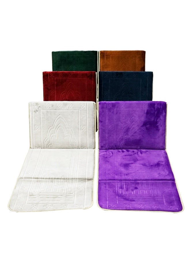 Panvil Foldable Prayer Mat with Backrest – Thick Padded Design for Extra Comfort, Portable & Lightweight, Ideal for Daily Use, Travel & Gifting - Image 1