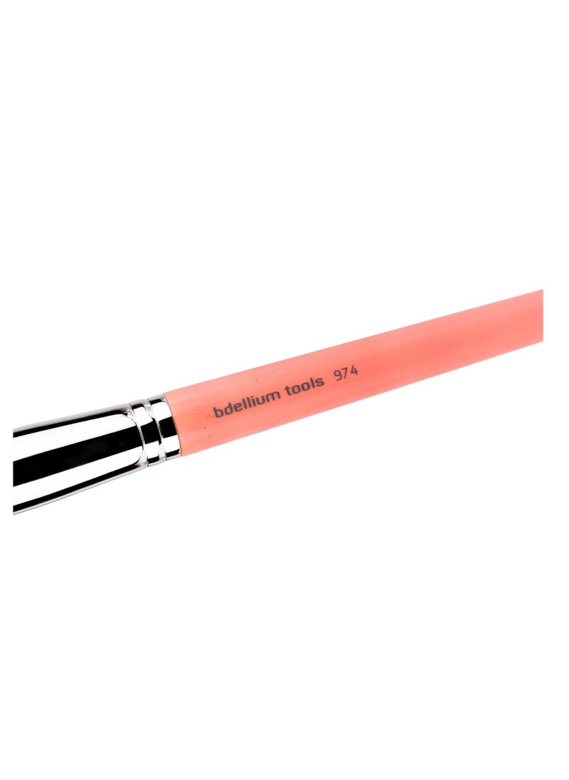 Bdellium Tools Bdellium Tools Professional Makeup Brush - Pink Bambu Series 974 Tapered Powder - With Soft Synthetic Fibers, For Sculpt & Shape (Pink, 1pc)  - Image 3