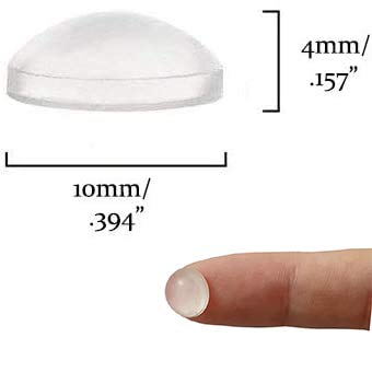 Eshanmu Clear Soft Close Drawer Cabinet Door Bumpers - 10Mm4Mm - Sound Dampening Adhesive Transparent Rubber Pads Feet - Surface Protection Furniture Stoppers Protector - Hemispherical Shape - 100Pcs - Image 4