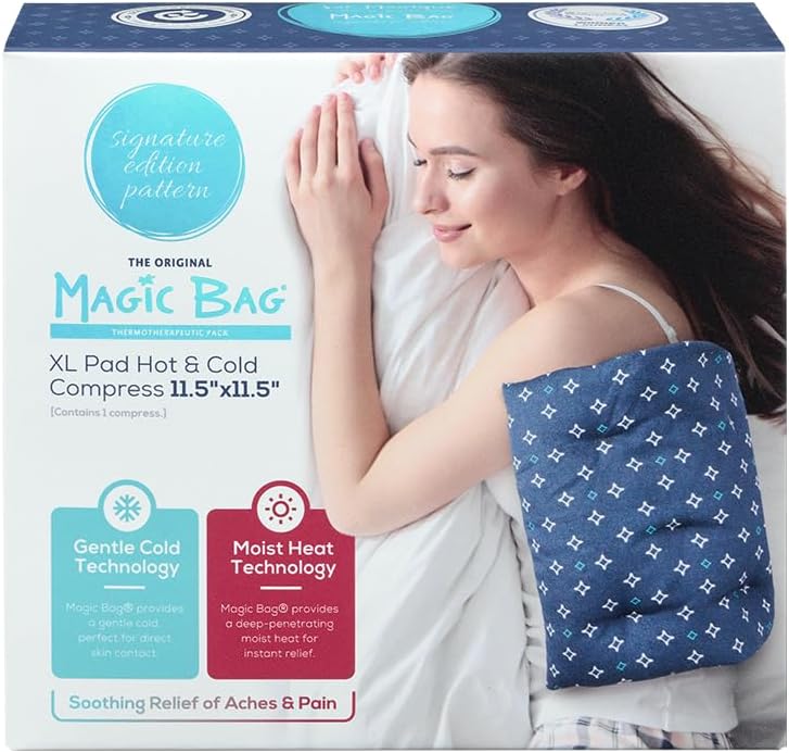Magic Bag Signature Edition Extra Large Pad Hot & Cold Compress, Hot/Cold Therapy for Back and Shoulder Pain Relief, Cordless Hot Cold Compress, 28 x 29 cm (11" x 11.5")