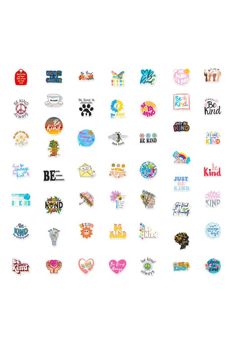 قوس قزح أورينبو 100 قطعة من ملصقات كن لطيفًا وملصقات اللطف وملصقات اقتباسات تحفيزية مقاومة للماء وملصقات تشجيعية وملهمة للمدرسة وملصقات زجاجات المياه للأطفال وسجلات القصاصات والمعلمين والطلاب - Image 5