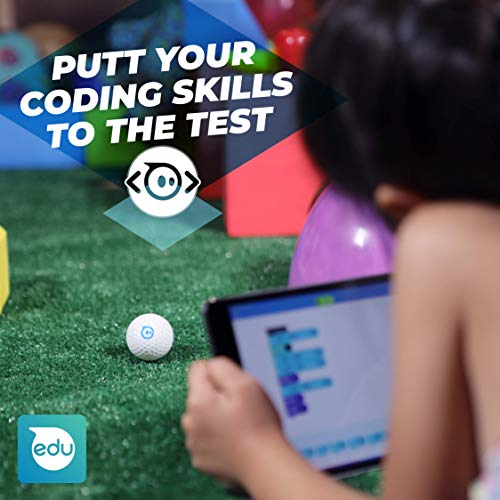Sphero Mini Golf: App-Enabled Programmable Robot Ball - STEM Educational Toy for Kids Ages 8 & Up - Drive, Game & Code with Play & Edu App, Eggshell White - Image 4