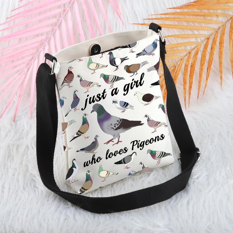MBMSO Pigeon Crossbody Bag Pigeon Lovers Gift Pigeons Bird Crossbody Purse Birding Gift for Pigeons Owner Pigeons Pattern Bag - Image 4
