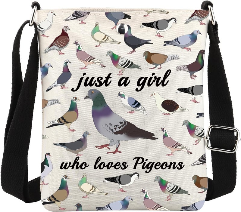 MBMSO Pigeon Crossbody Bag Pigeon Lovers Gift Pigeons Bird Crossbody Purse Birding Gift for Pigeons Owner Pigeons Pattern Bag - Image 1