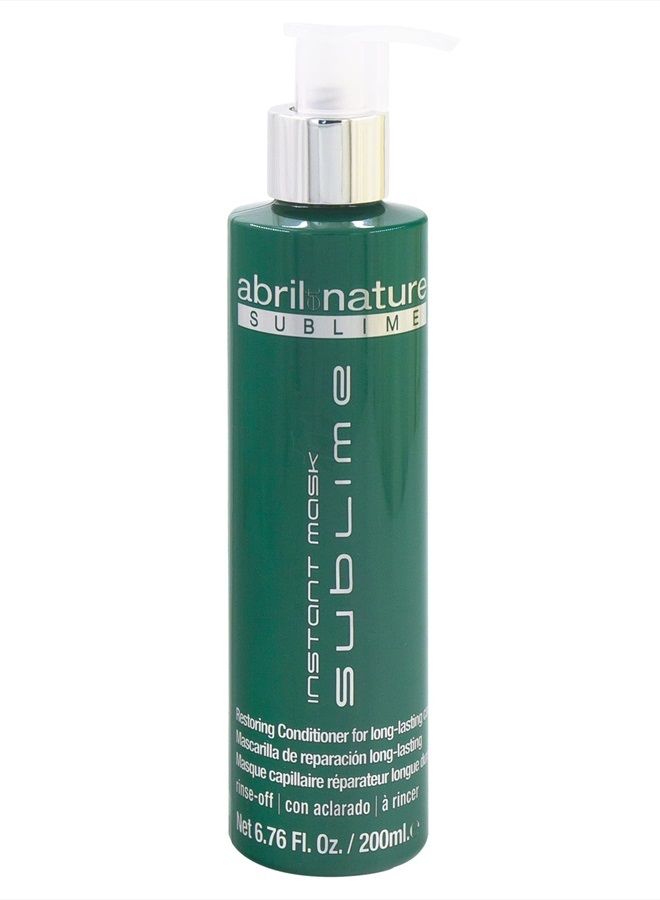 abril et nature - Instant Mask Sublime - Moisturising Hair Mask - 200 ml - For Very Damaged Hair - Hair Treatment with Stem Cells - Contains Hyaluronic Acid - Anti Frizz - Image 1