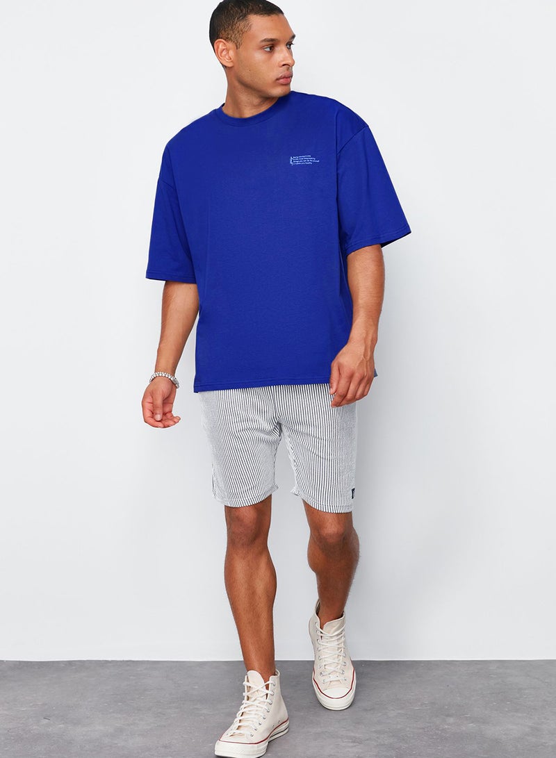 trendyol 100% Cotton Saks Oversize Bicikeley Collar Minimal Lettered Tok Fabric T-Shirt Tmnss23Ts00084 - Image 2