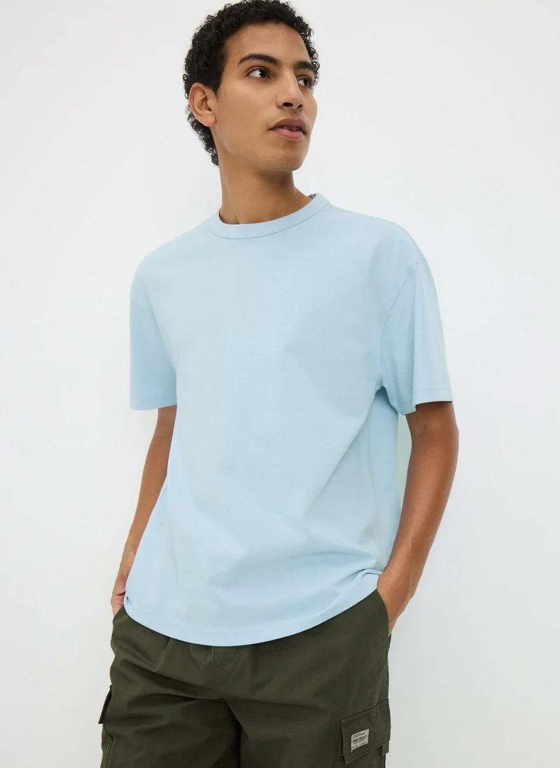 Matalan Light Blue Heavy Weight T-Shirt