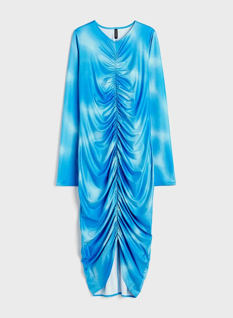 H&M Ruched Long Sleeve Dress